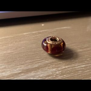 14k Gold Pandora Murano Bead Glass Charm - image 1